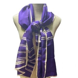 Givenchy Purple and White Women's Scarf